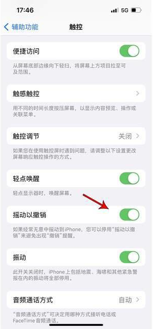 上高苹果手机维修分享iPhone手机如何设置摇一摇删除文字 